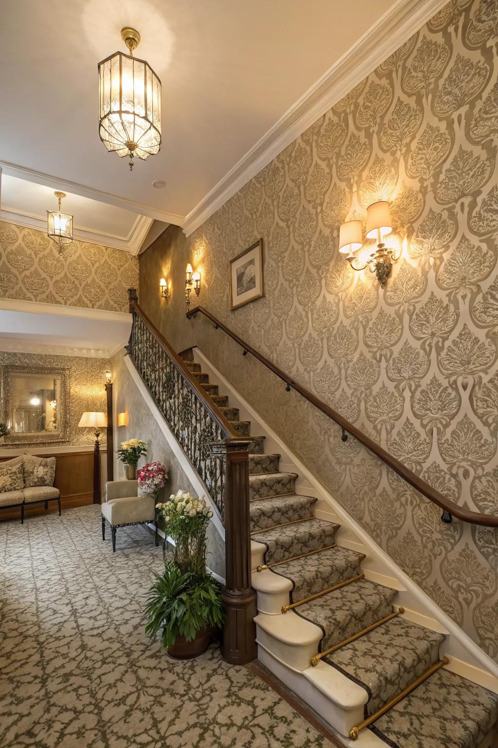 Tactile wall coverings impart profundity and panache.