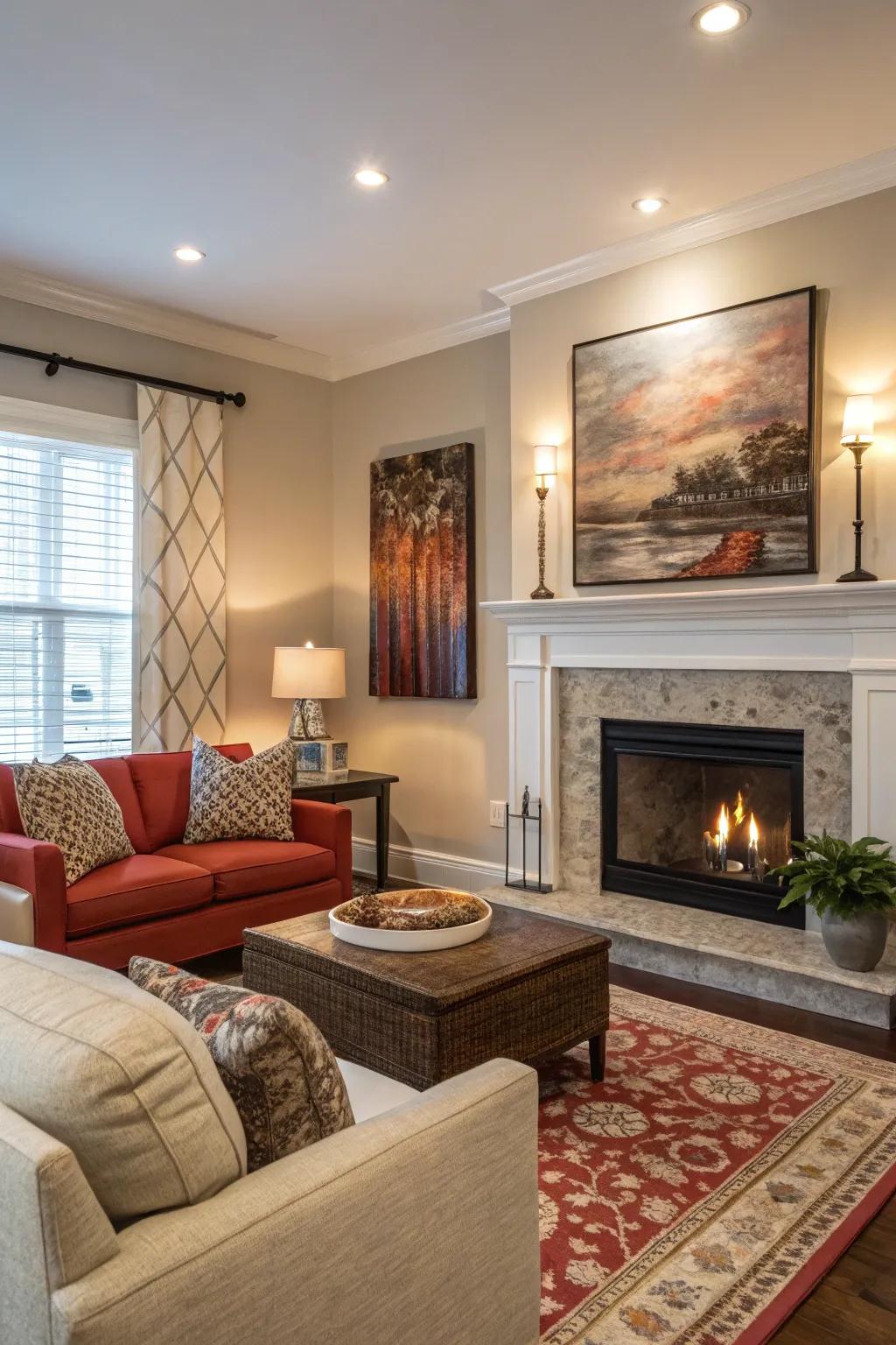 A central point anchors the room and captures attention.