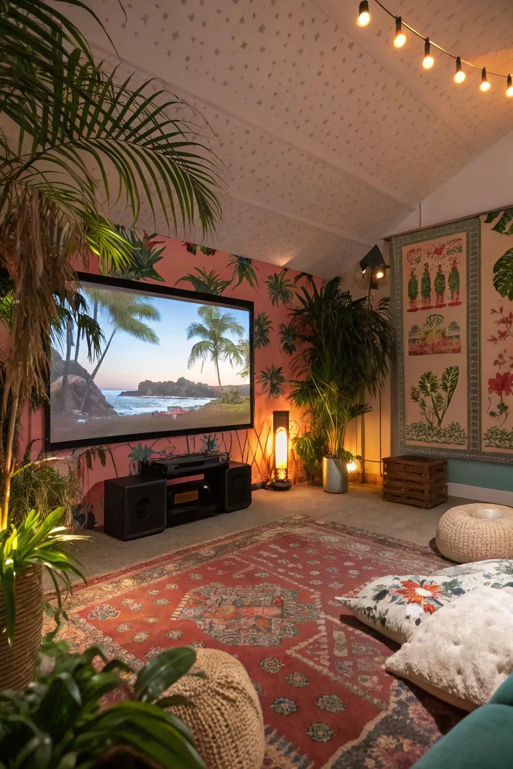 A tropical cinematic observance configuration for ultimate repose.