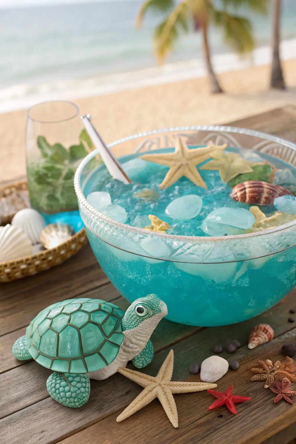 A refreshing marine-themed beverage to quench your guests' thirst.