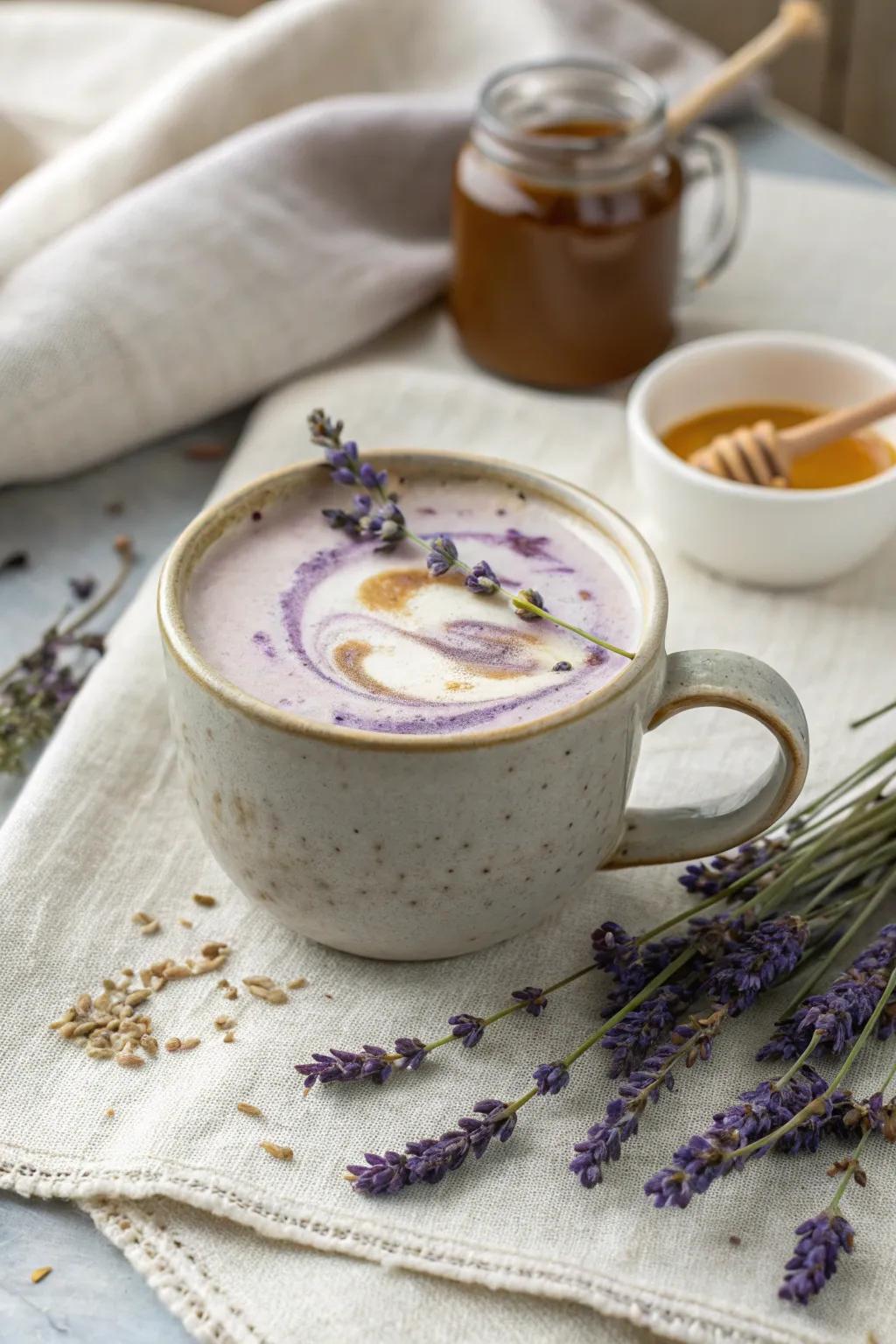 Violet Honey Latte: serenely delightful