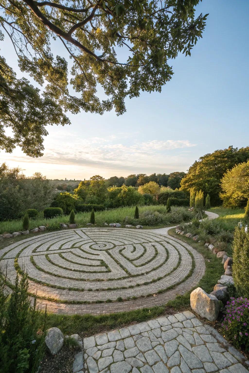 A complex blueprint labyrinth extends a fulfilling blueprint challenge.