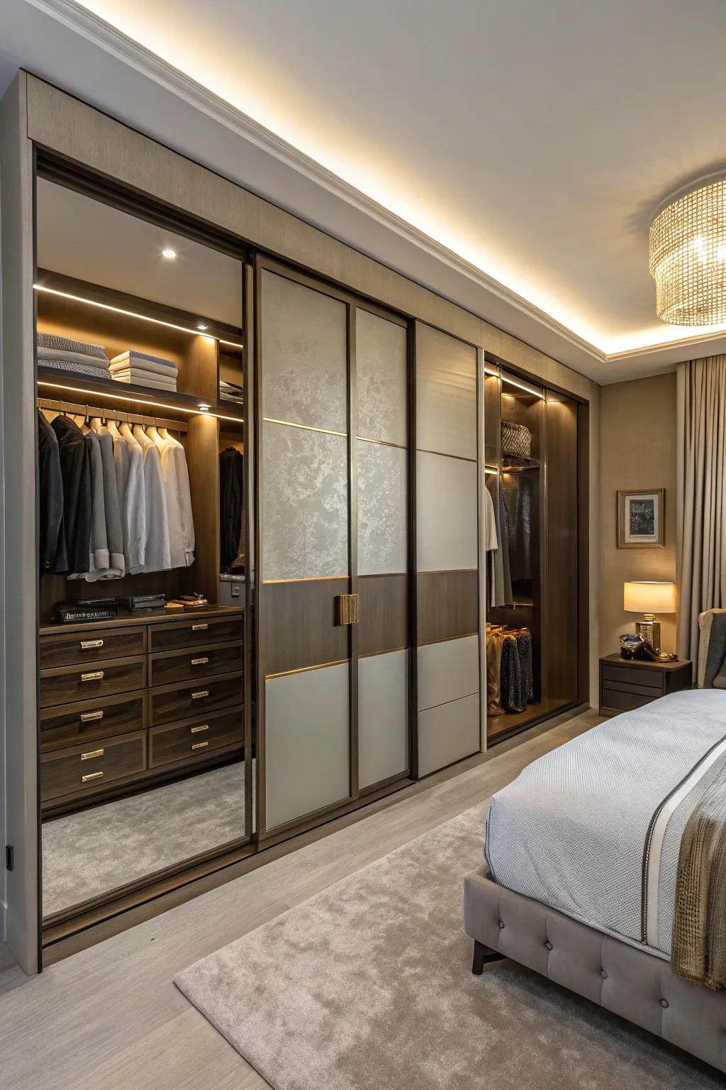 Wall closets providing security via Hidden compartments.