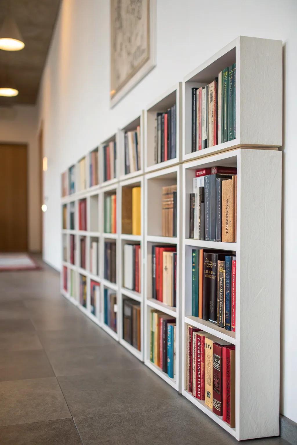 Accomplish a floating book consequence via wall cubes.