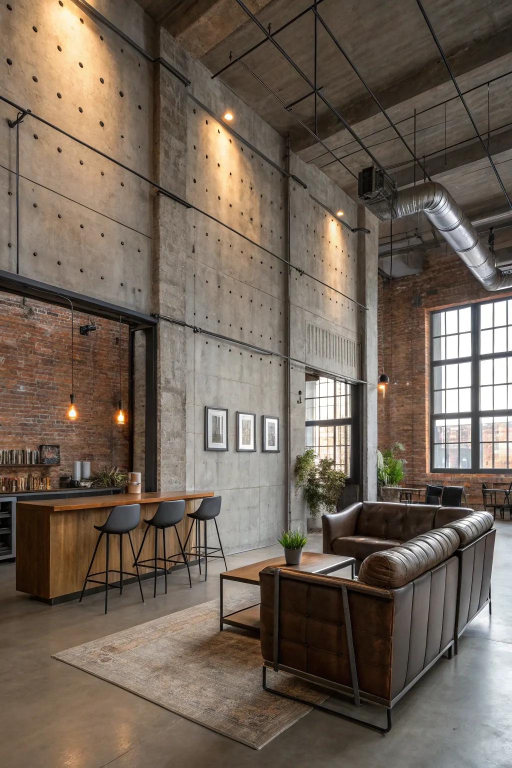 Urban chic with concrete.