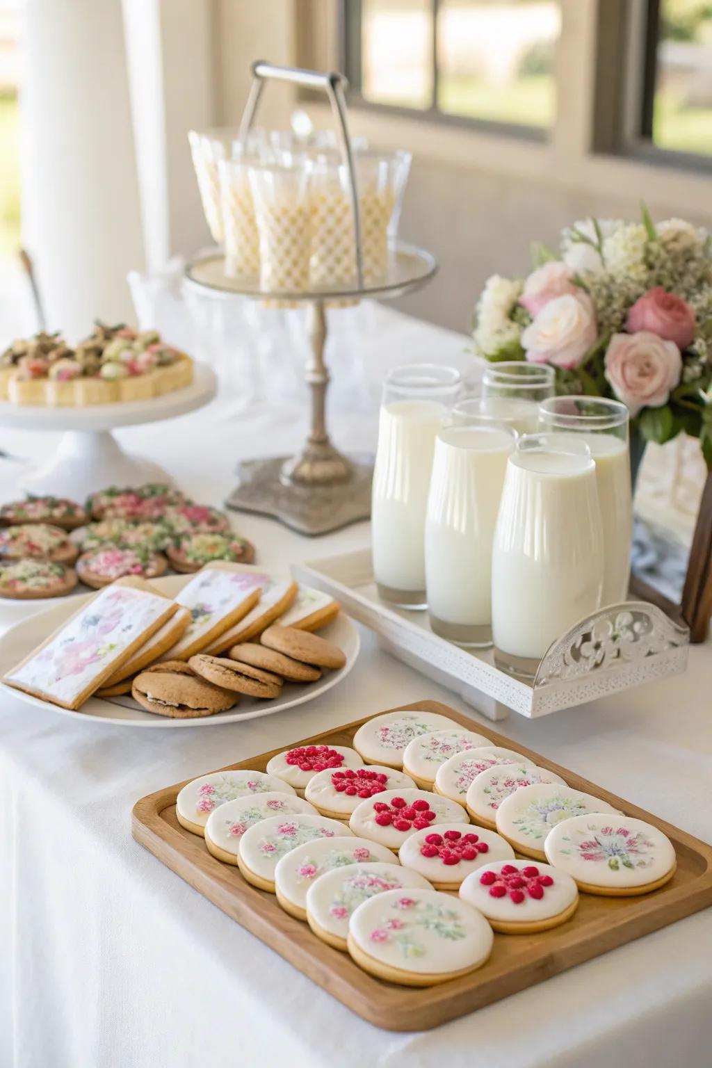 A cookies and cream station appends a delightful twist to a wedding.