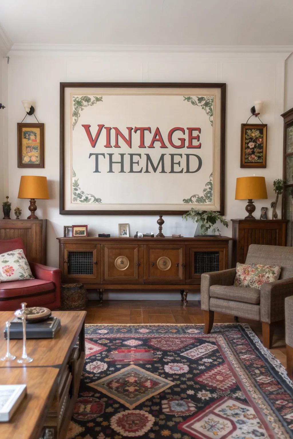 Vintage designs evoke nostalgia in welcome posters.