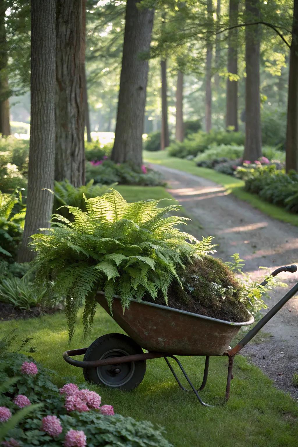 A thriving fern exhibit ideal for shaded garden spots.
