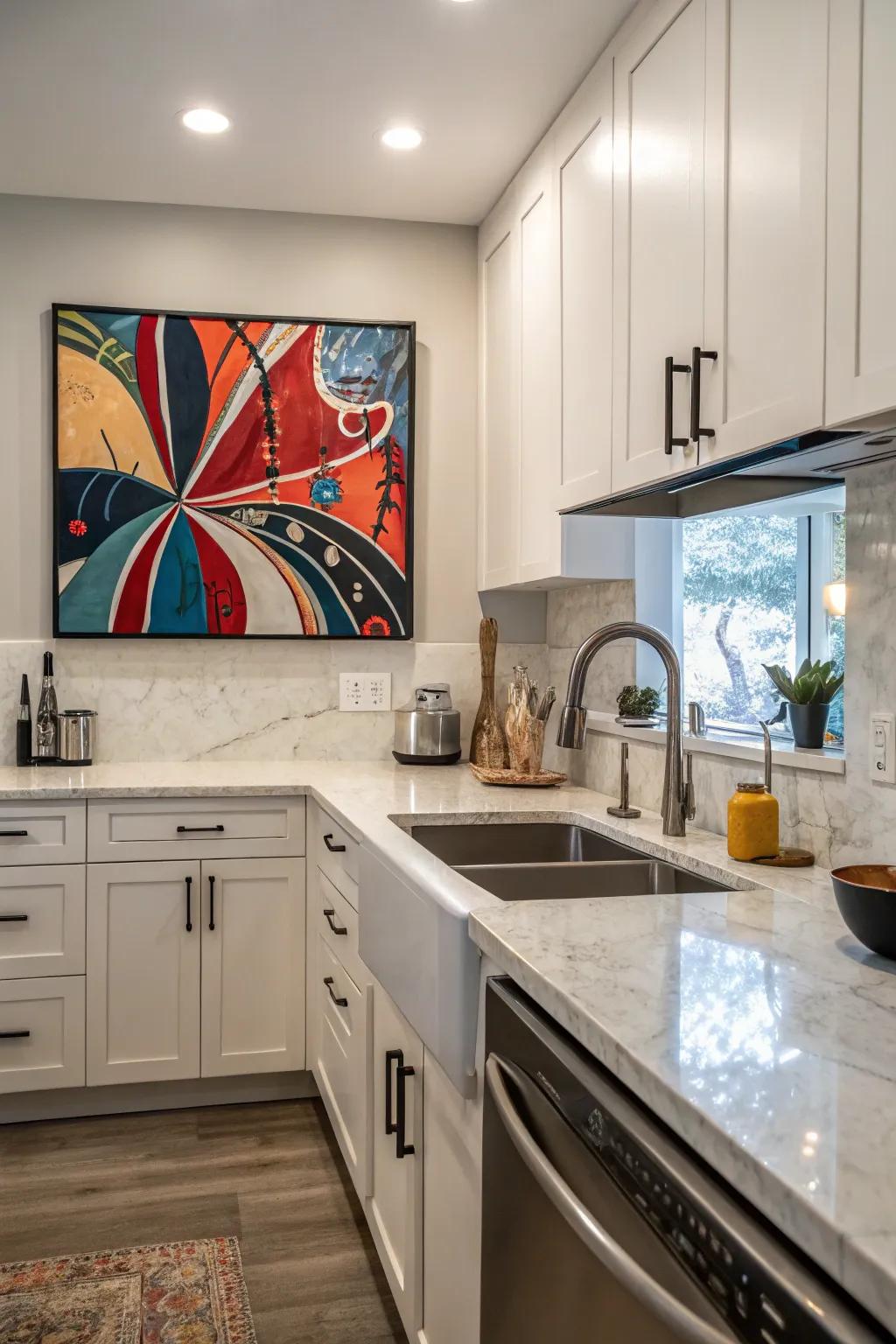 Unconventional artistry infuses intrigue into your kitchen.