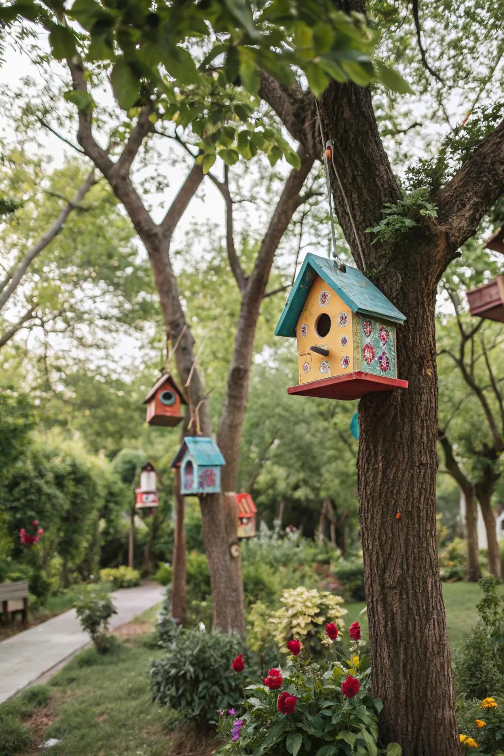 Enliven your garden with vibrant timber bird sanctuaries.