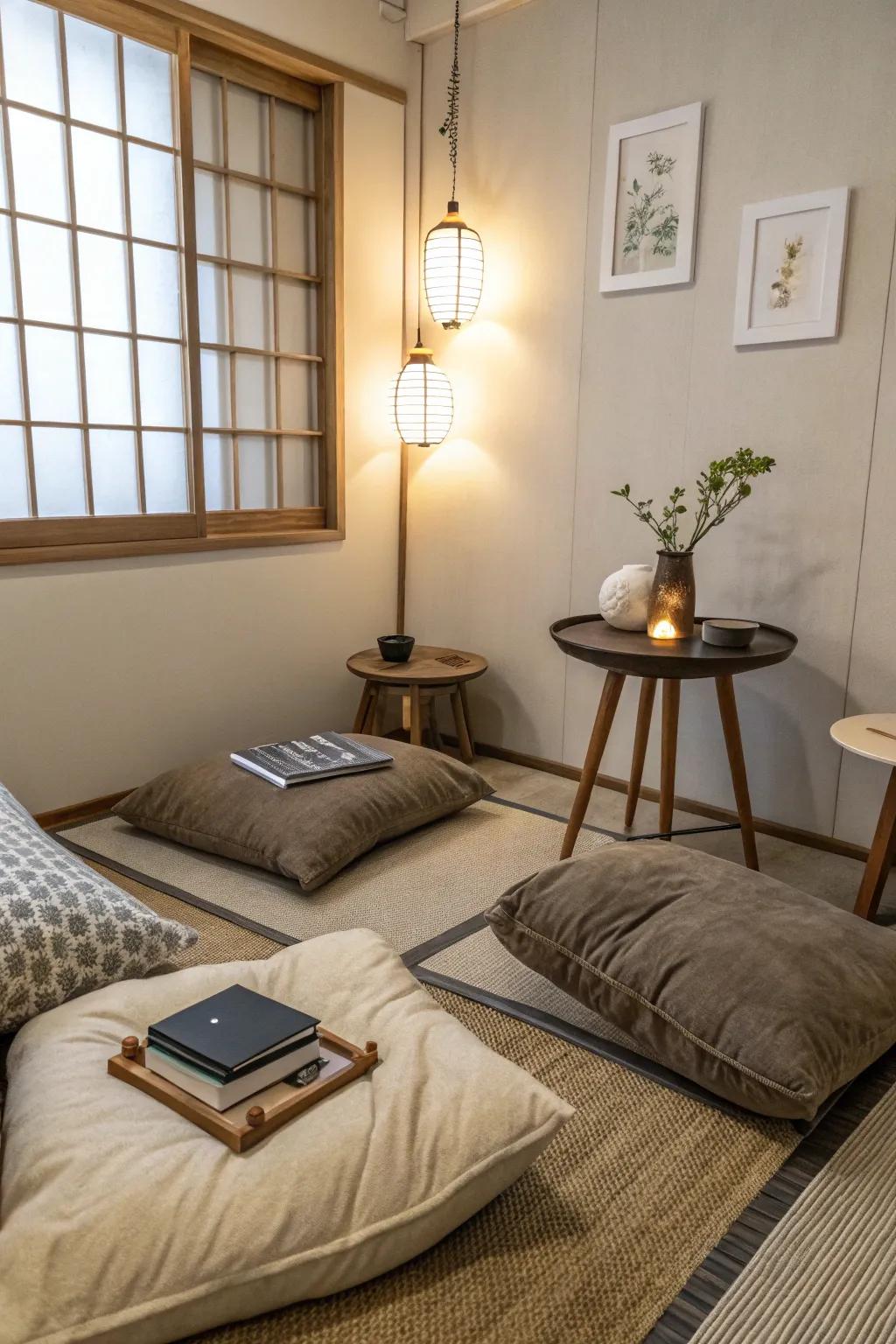 A quiet zone devoid of distractions for peaceful contemplation.