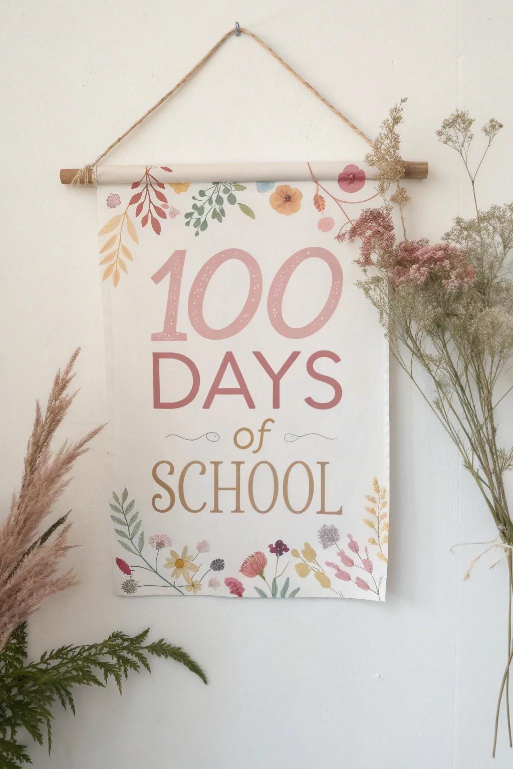 Celebrate the 100th day of school with a touch of minimalist elegance and Boho charm.