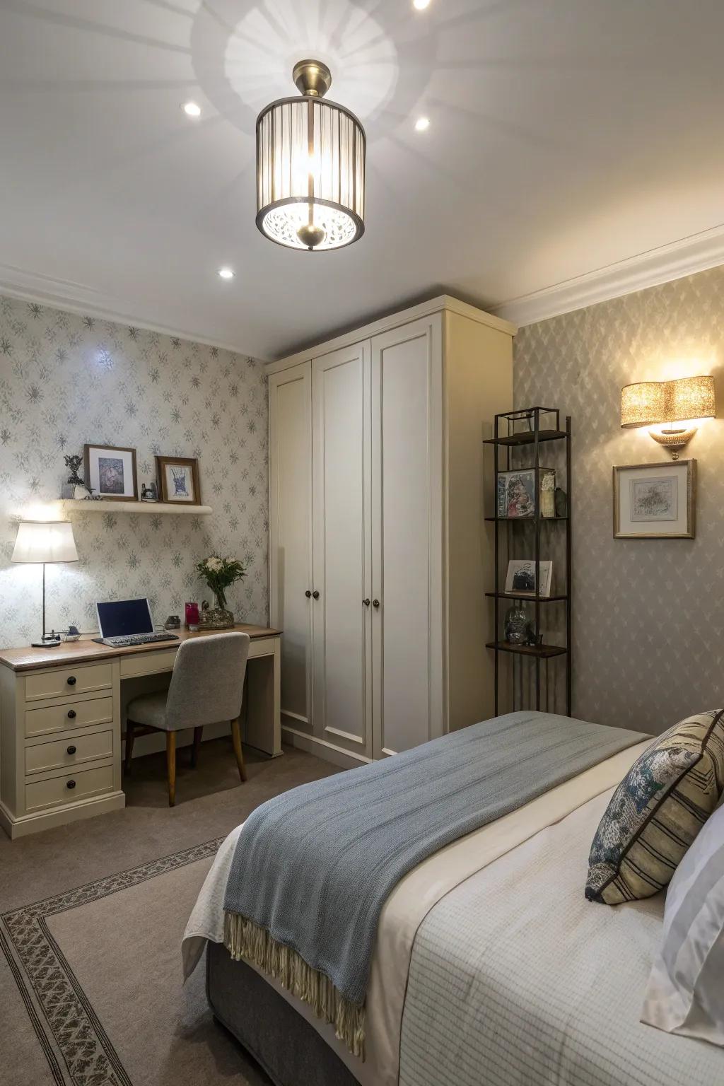 Wall-mounted lights deliver both style and utility without the clutter.