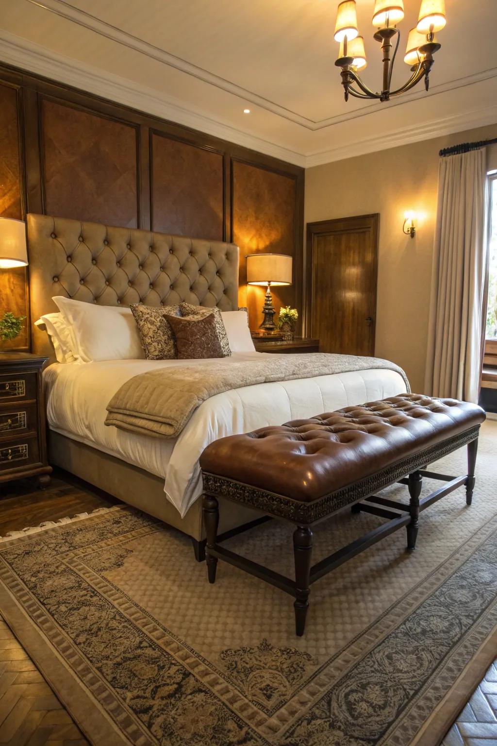 Hide accents bring sophistication and warmth