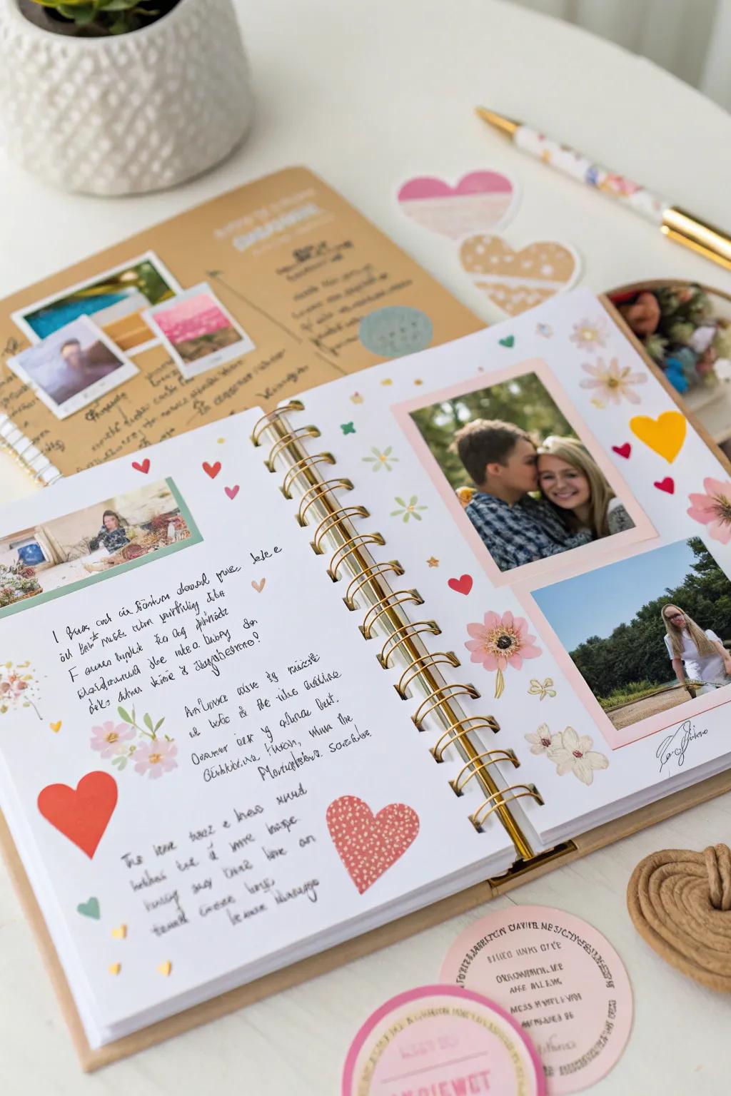 Capture cherished memories within a personalized memory album.