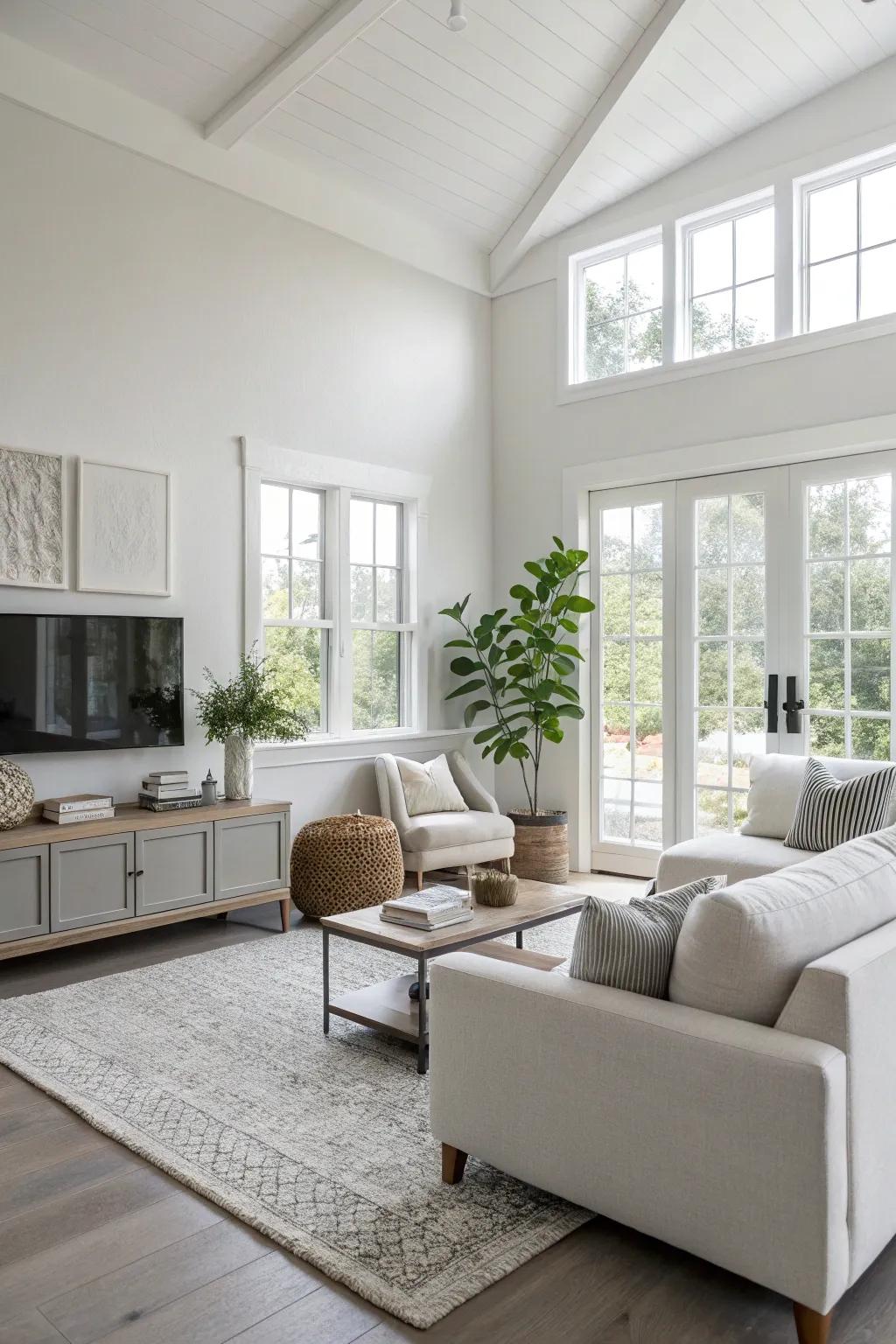 Minimalism for a spacious atmosphere.