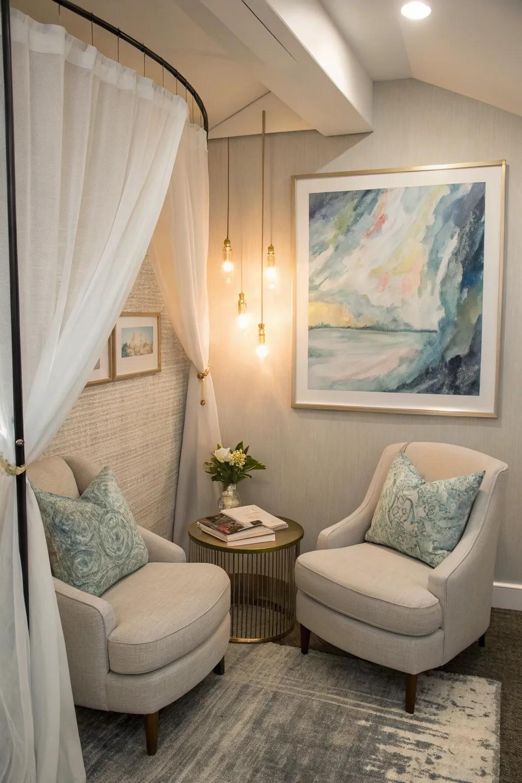 Watercolor wonders provide softness and beauty.