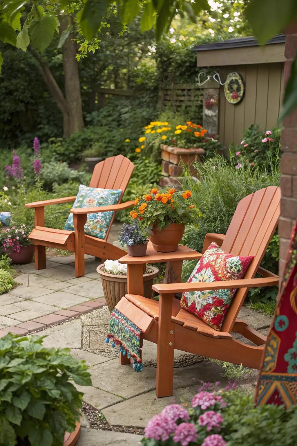 Enveloping terracotta tones for an intimate sensation.