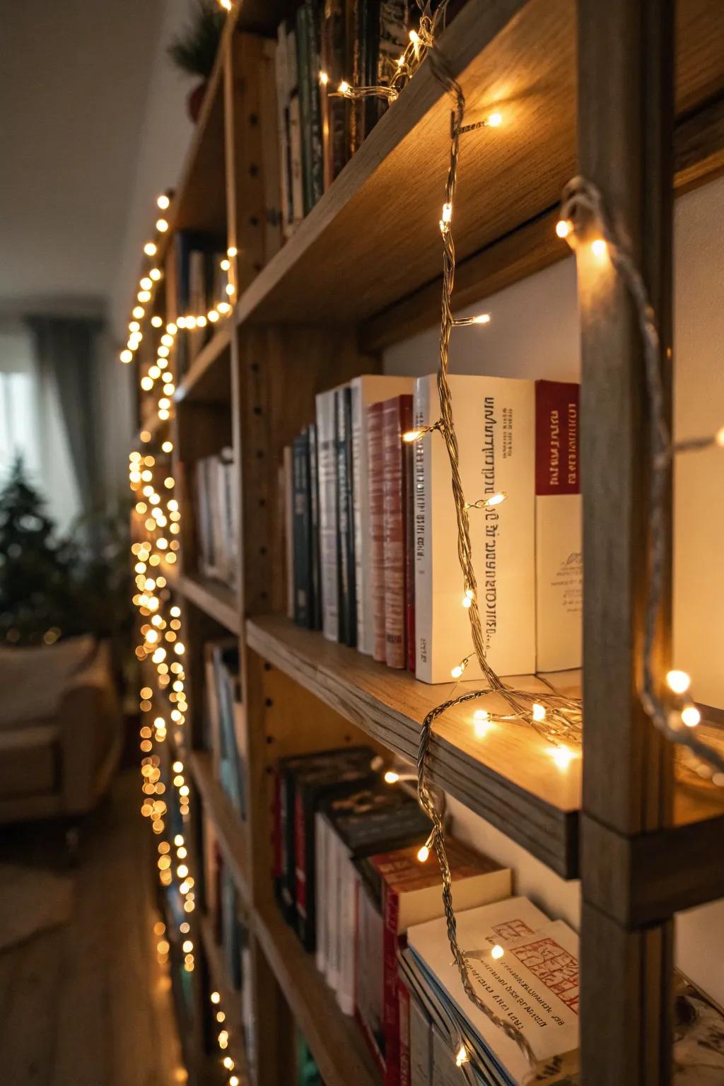 Turn your books into an inviting beacon of light.