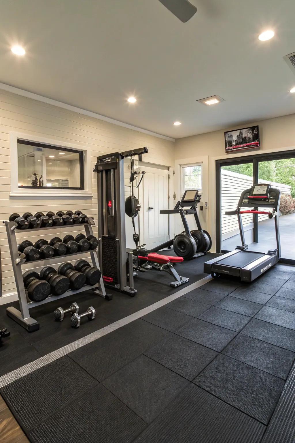 Resilient rubber surface provides toughness and shock absorption for dynamic environments.