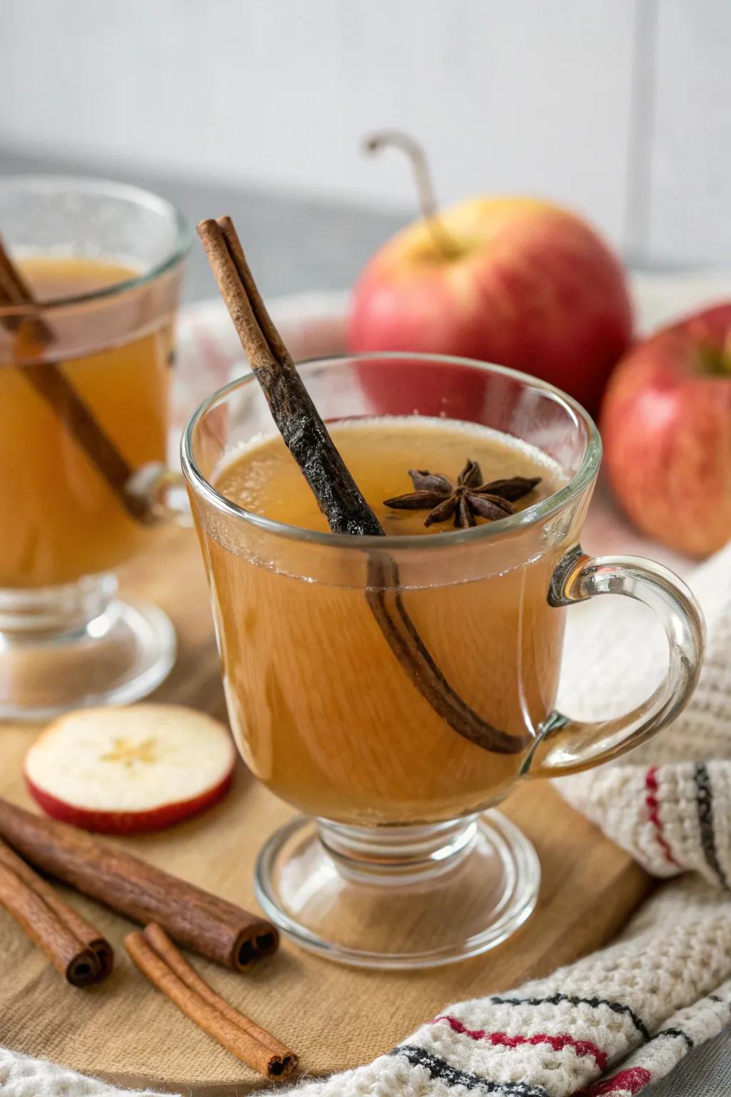 Vanilla bean contributes a creamy note to cider punch.