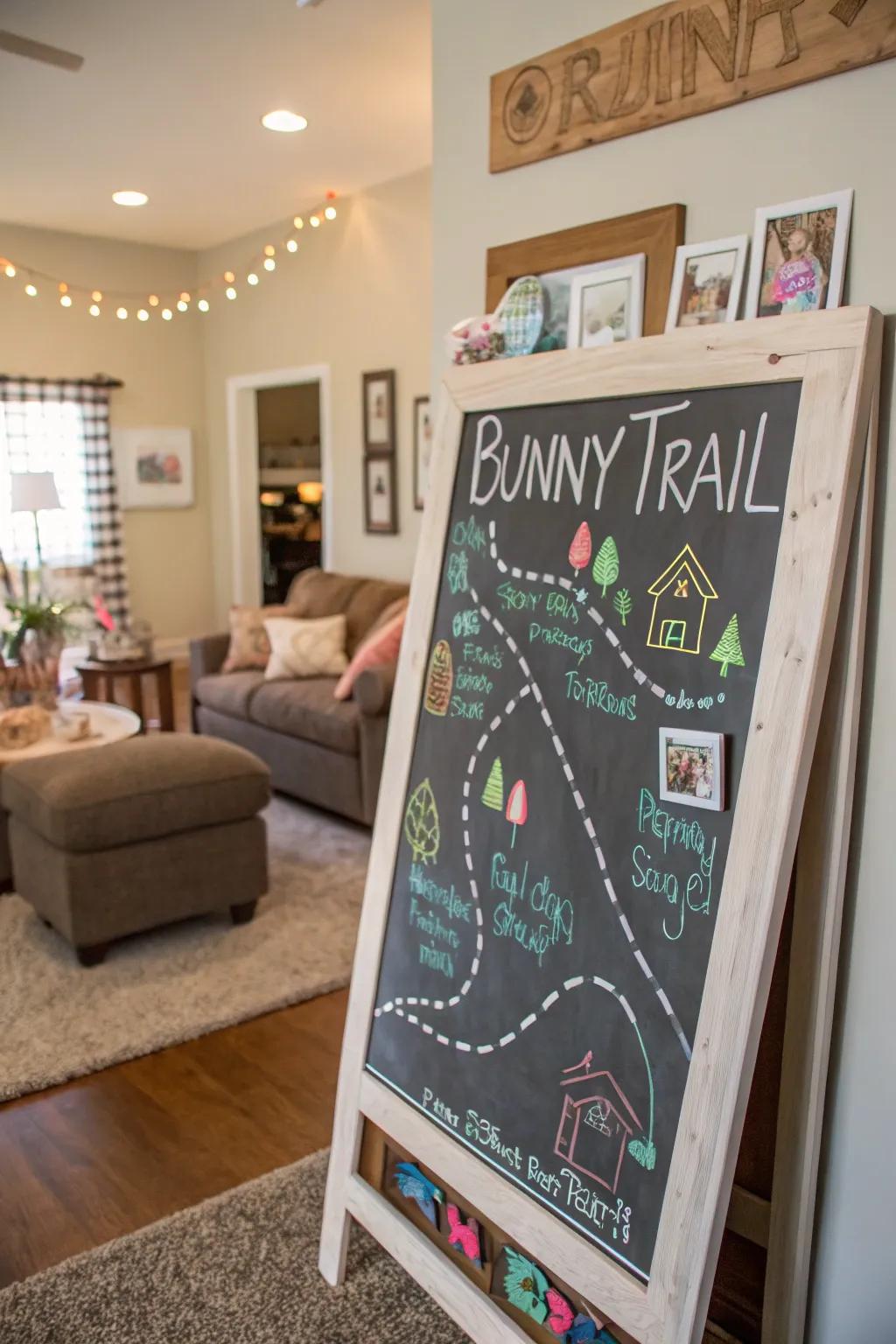 Journey through the rabbit’s route to locate springtime treasures.