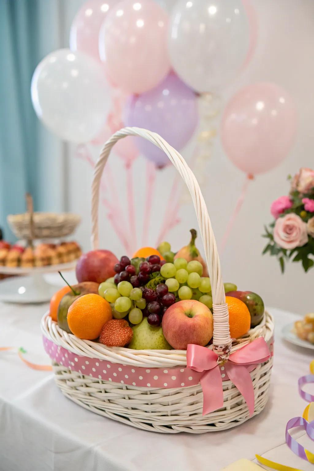 A fruit-infused receptacle furnishes vibrant coloration and freshness.
