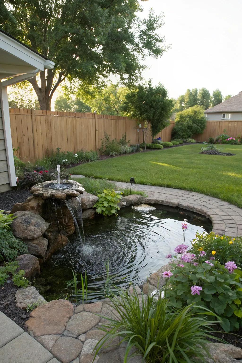 A water feature that metamorphoses your backyard's character.