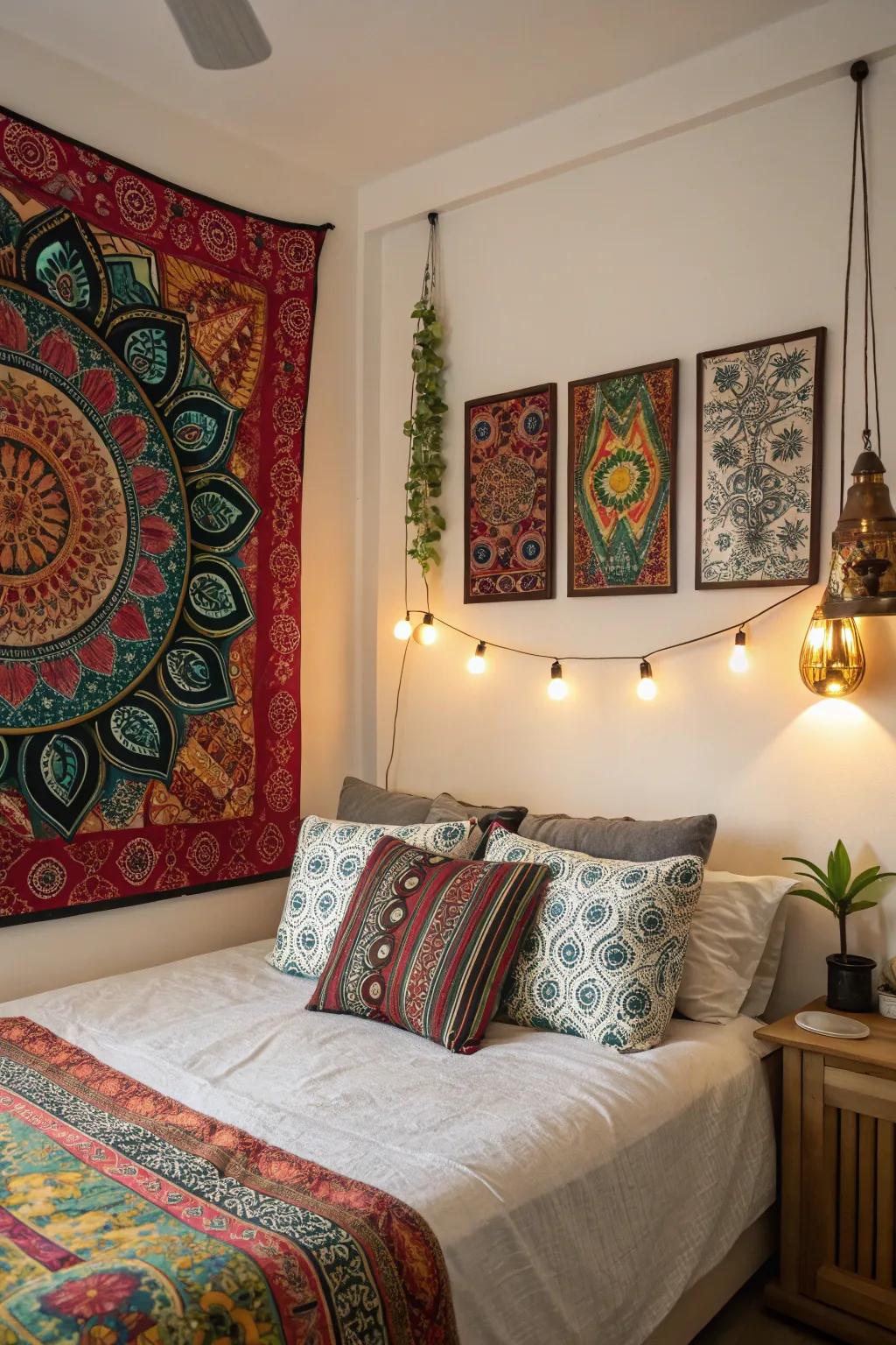 Batik fabrics bring vibrant, artistic flair.