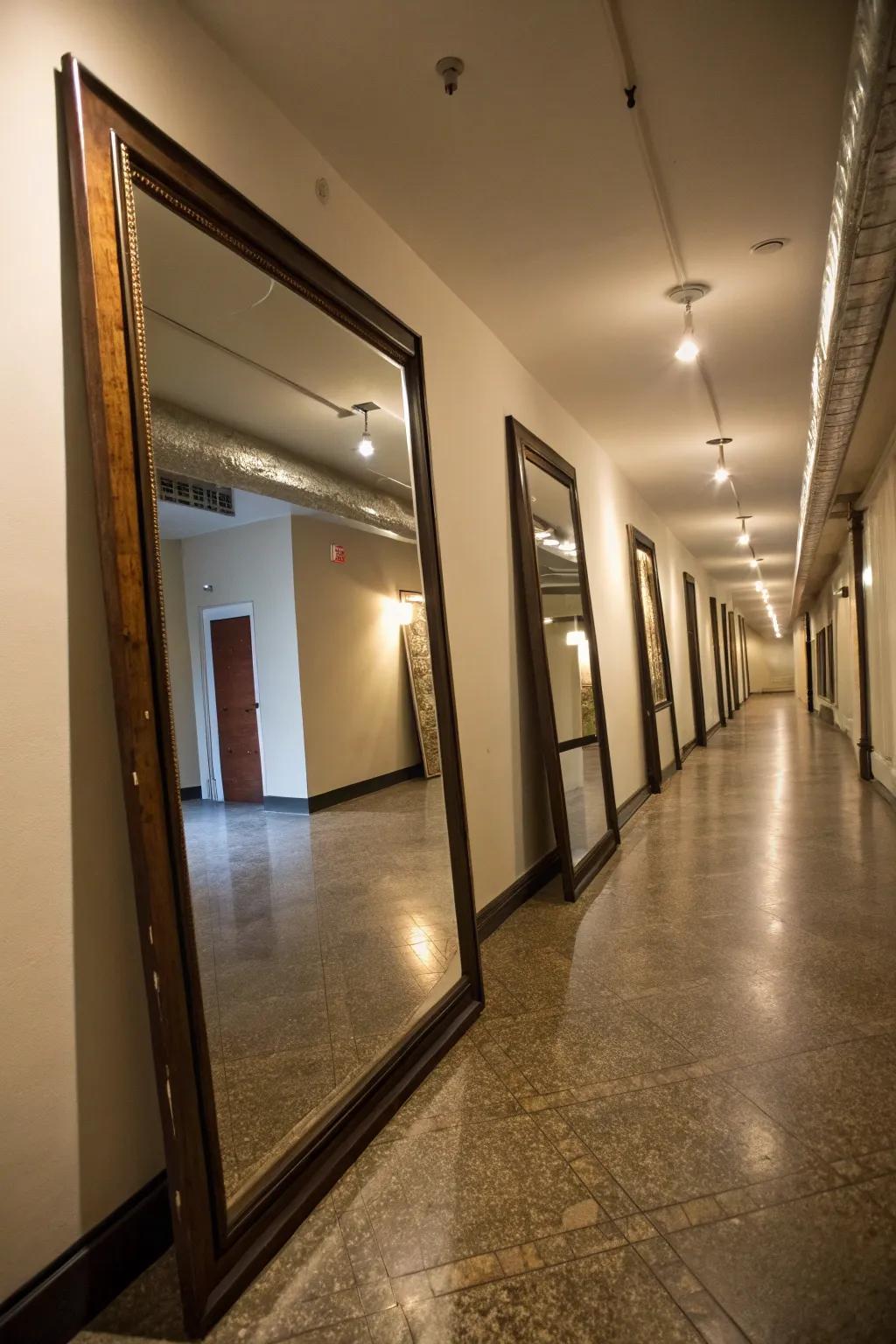 Mirrors can enhance light and space perception.