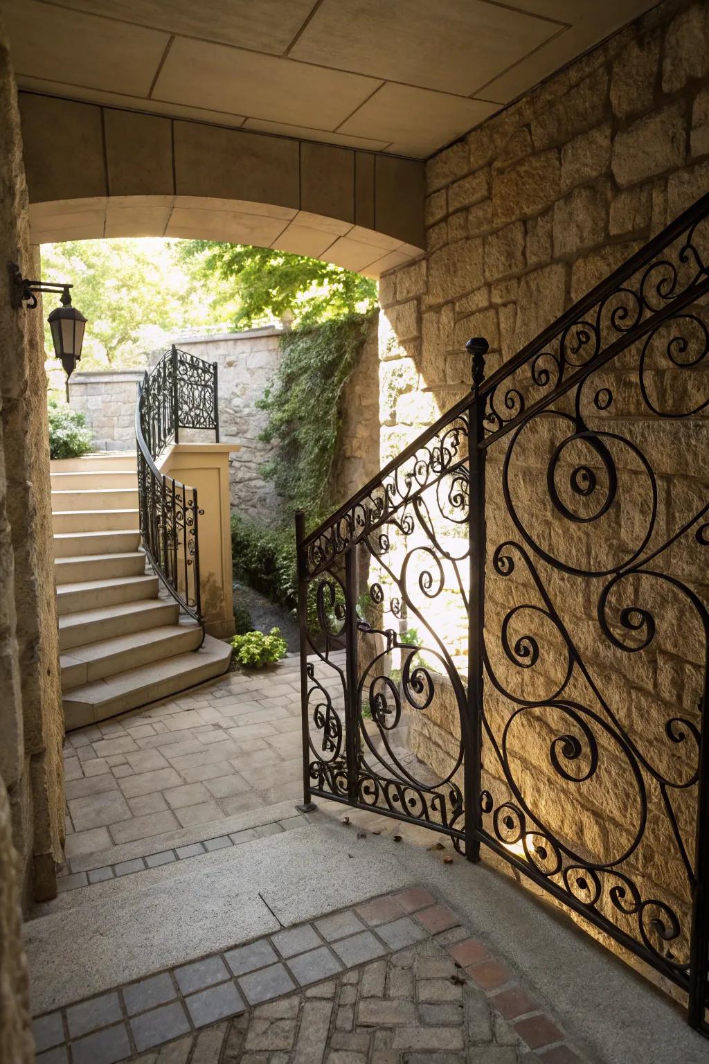 Railings offer a mix of safety and a touch of refinement.
