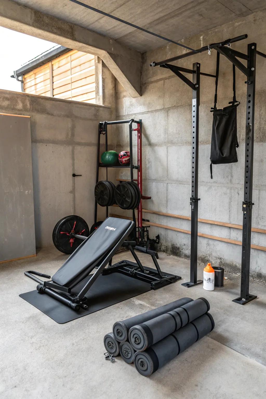 Space-saving gear maximizes the functionality of your gym.
