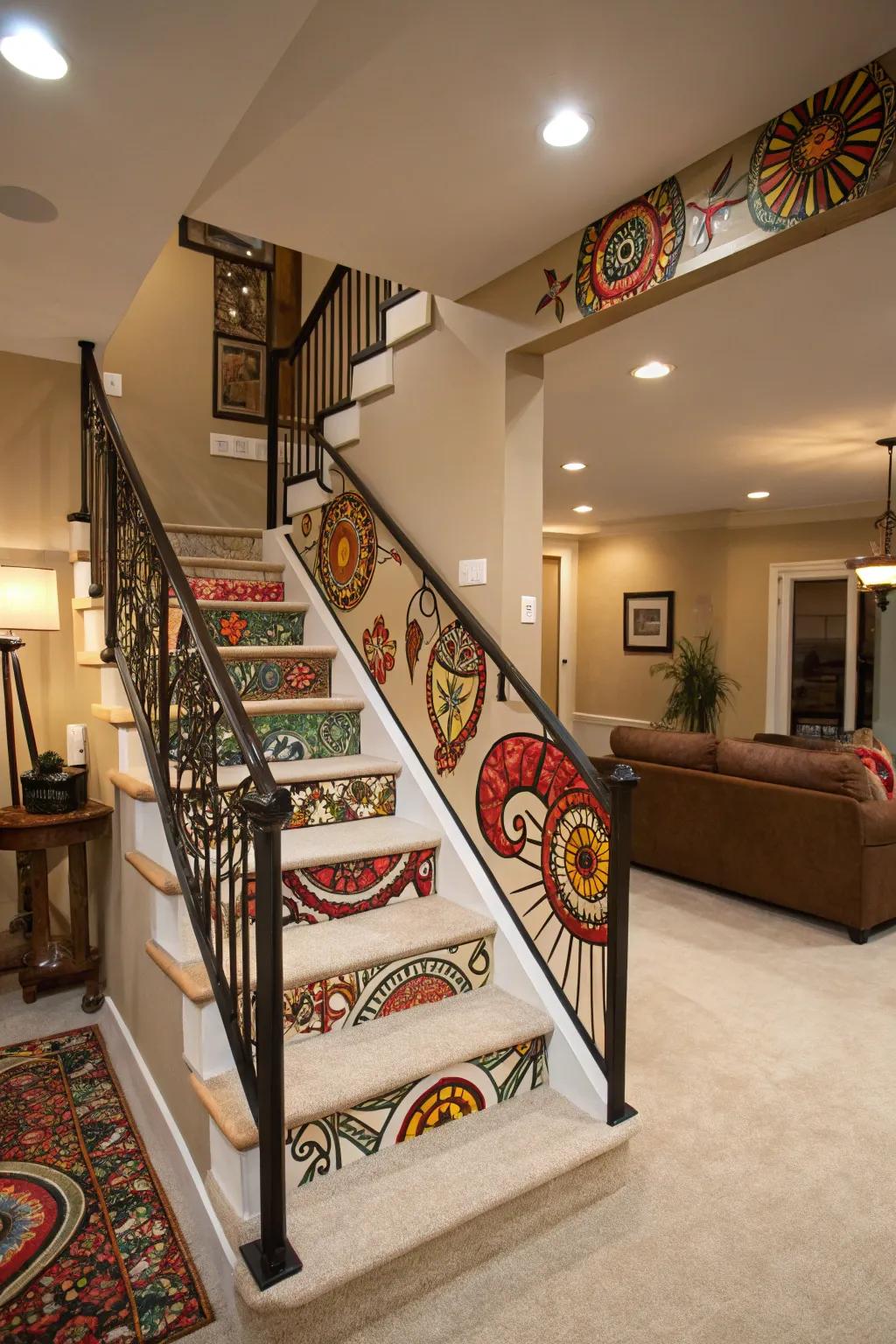 Artistic barriers turn your stairway into a masterpiece.