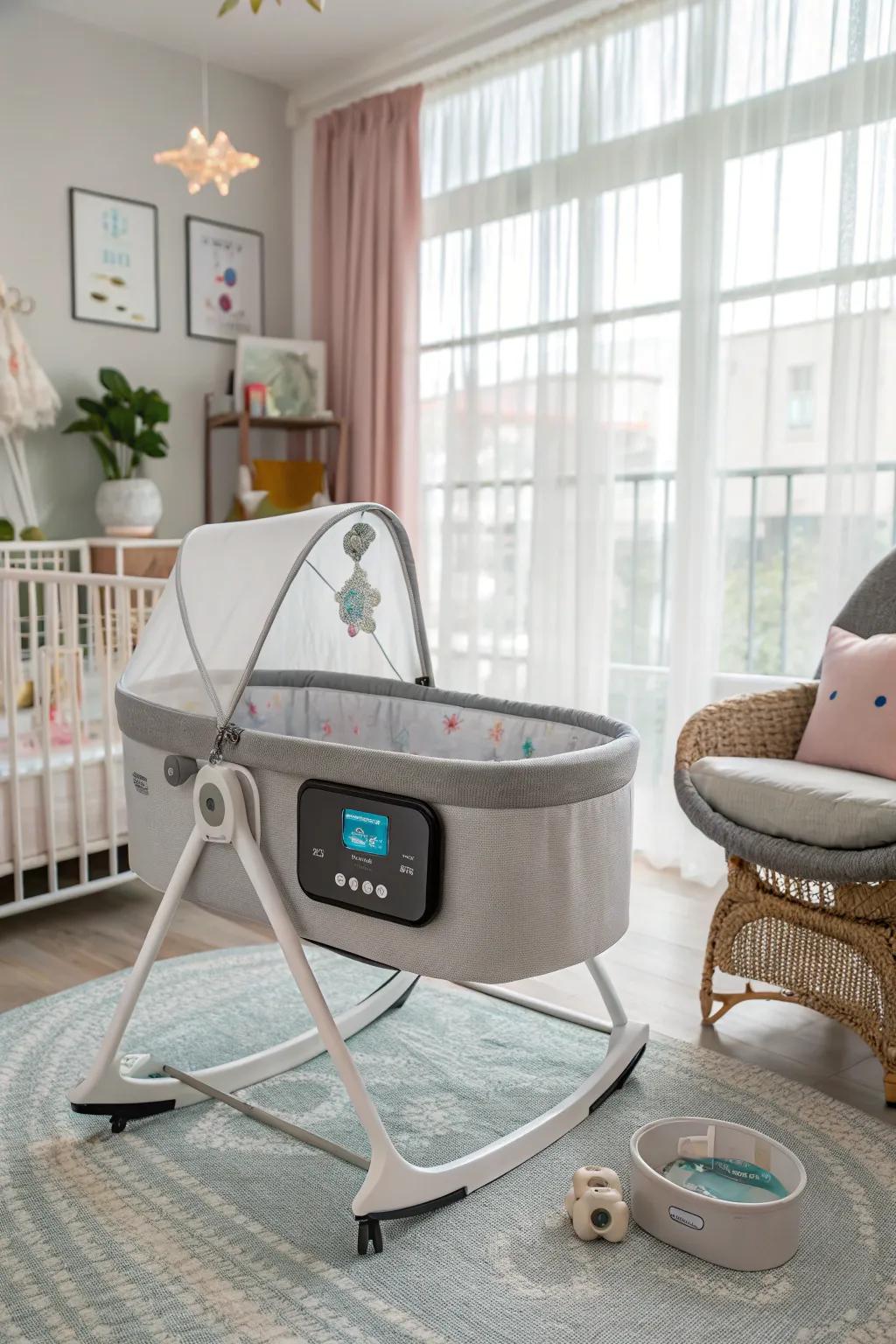 Welcome technological innovation through a smart baby bed.