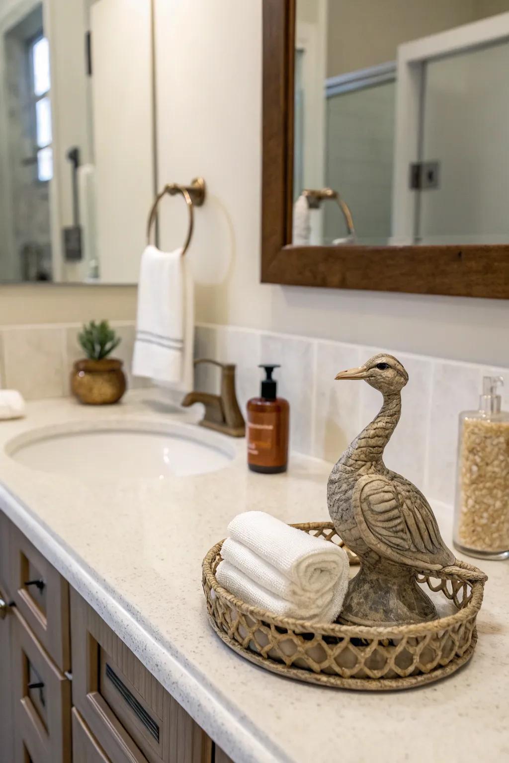 Unique touches enriching the story with unconventional decor.