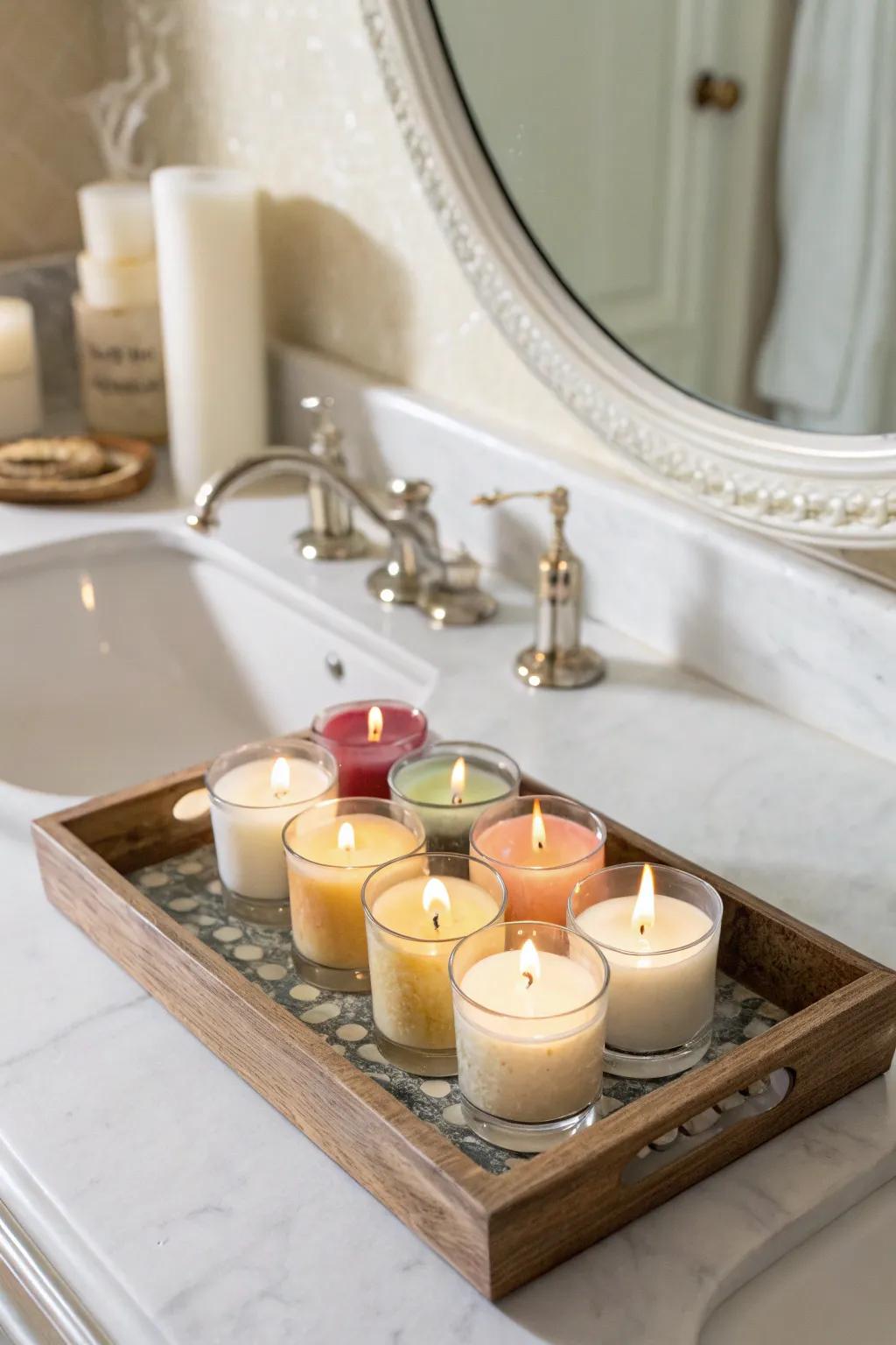 Candles for aesthetic and soothing aromatherapy.