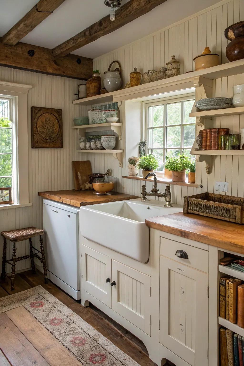 Wall panel adds farmhouse charm to kitchens.