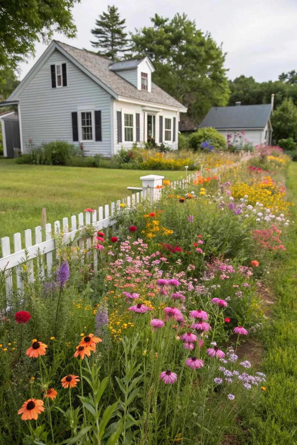 A prairie-style garden offering natural beauty.