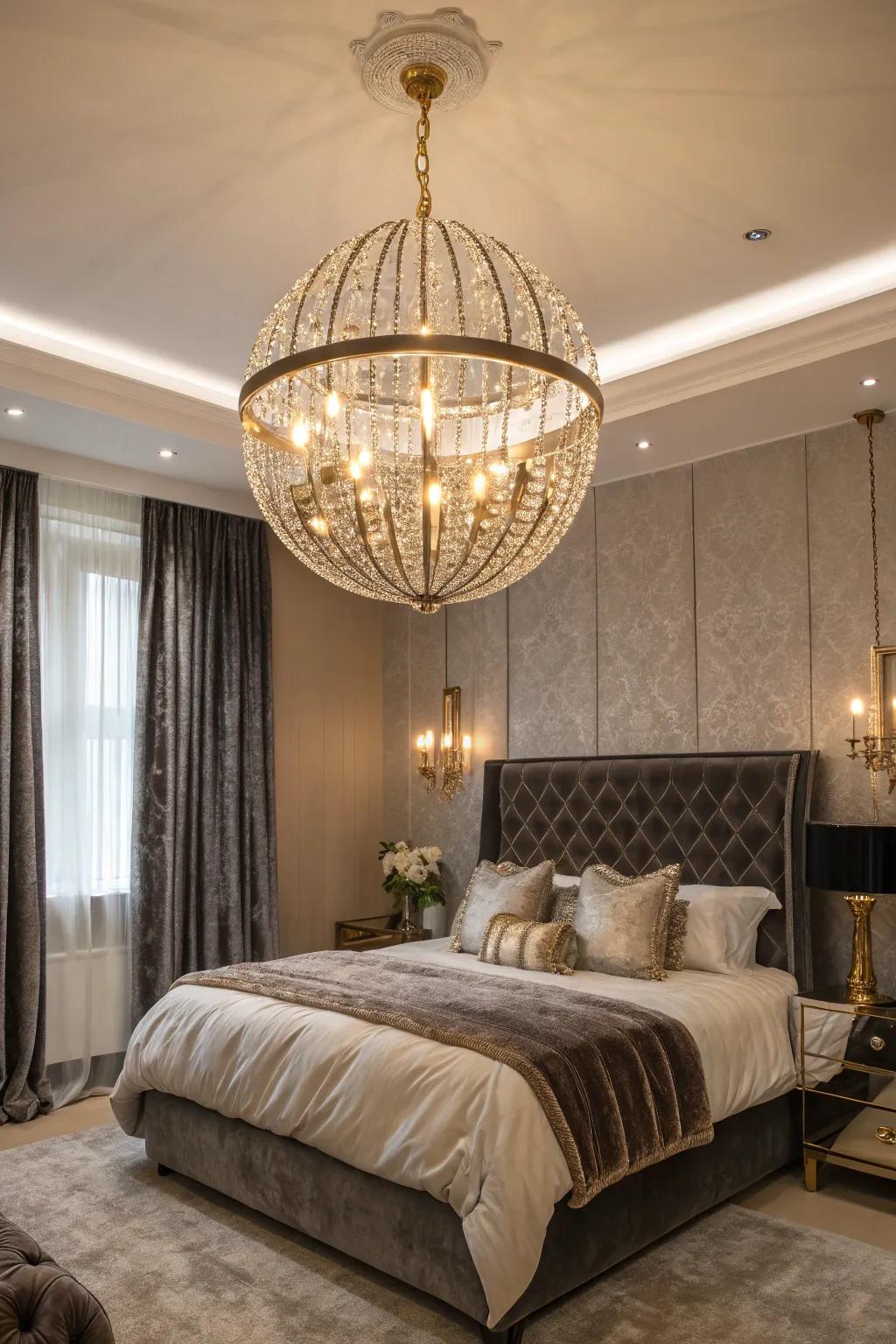 Add glamour with an orb fixture.