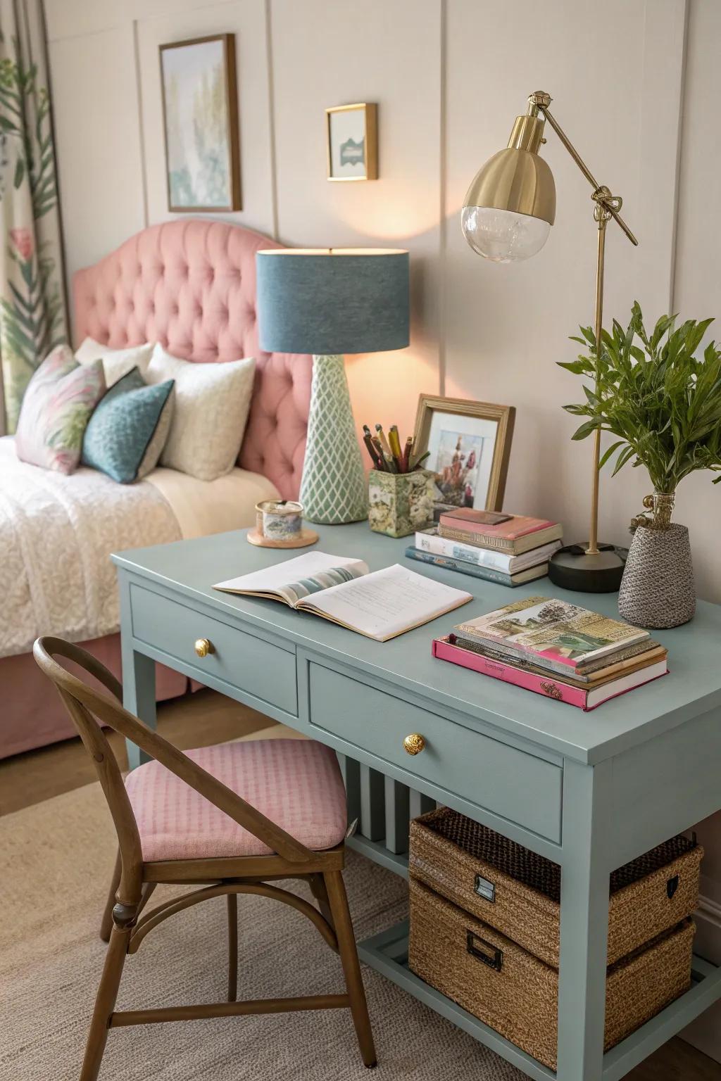 Ensure your desk enhances your bedroom style.
