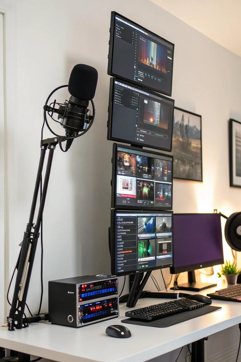 Make the most of your space with a cool vertical monitor setup.