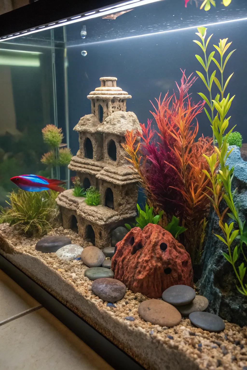 An aquatic playground filled with exploration opportunities for your betta.
