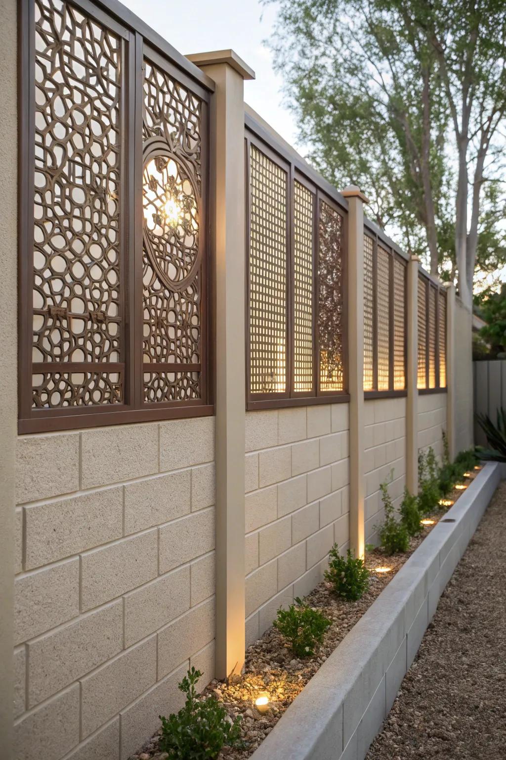 Bolster seclusion through decorative displays.