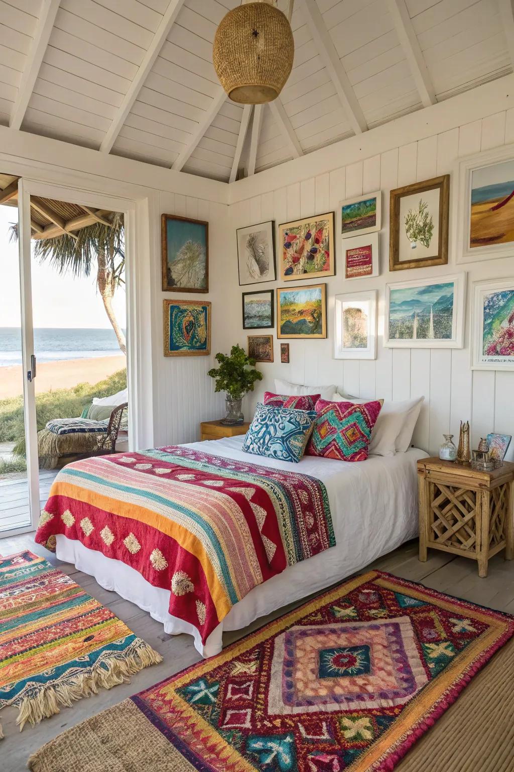 Eclectic art infuses personality and vibrancy into your quarters.