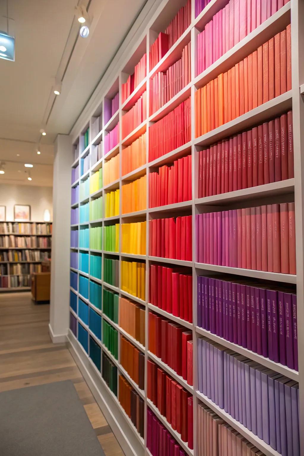 Shade books for a vibrant visual.