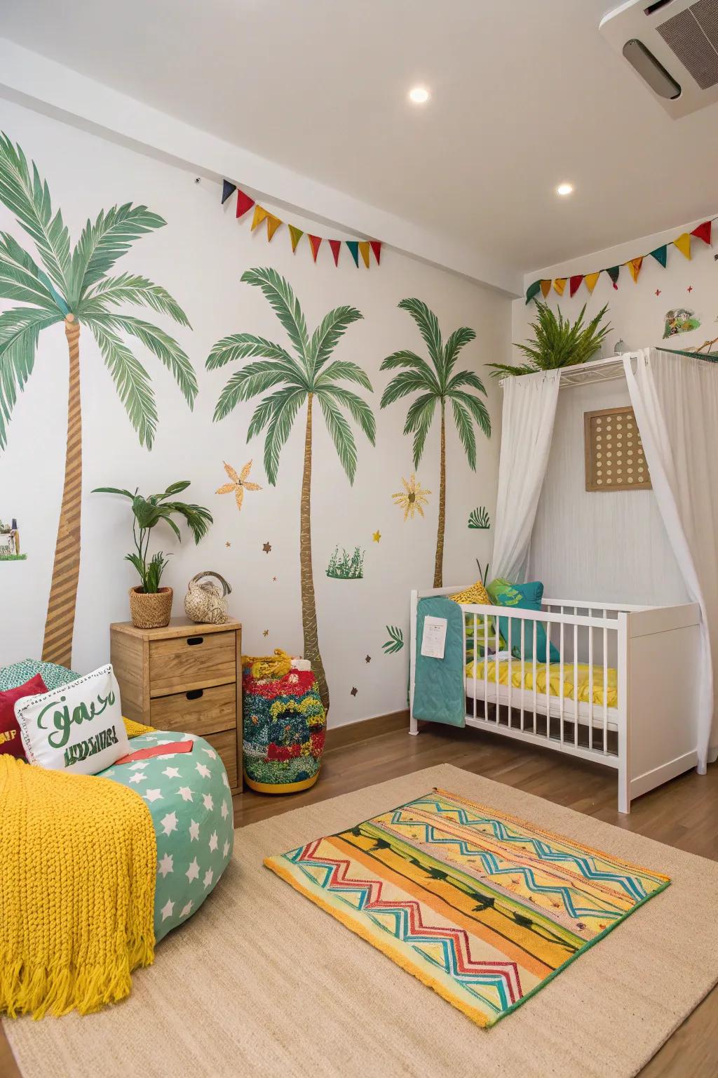 Go exotic with a tropical-themed nursery.