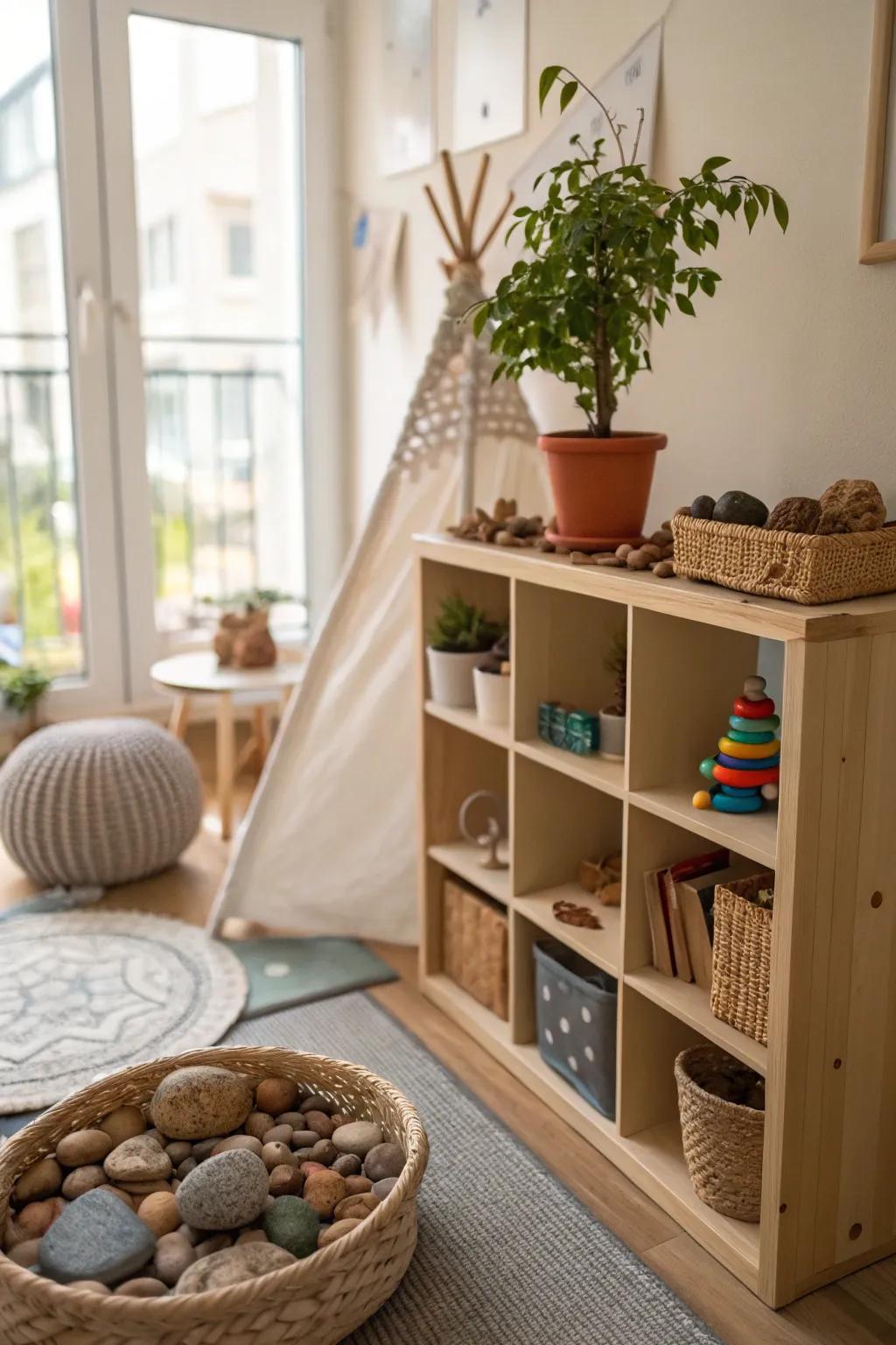 A natural zone that transports the outdoors indoors conducive to discovery and activity.