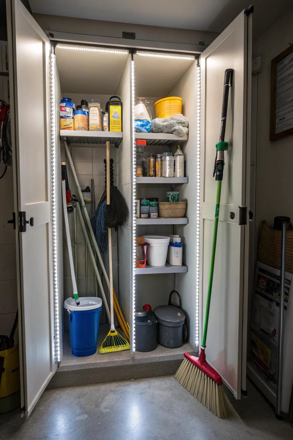 Illuminate your closet to easily find what you need, anytime.