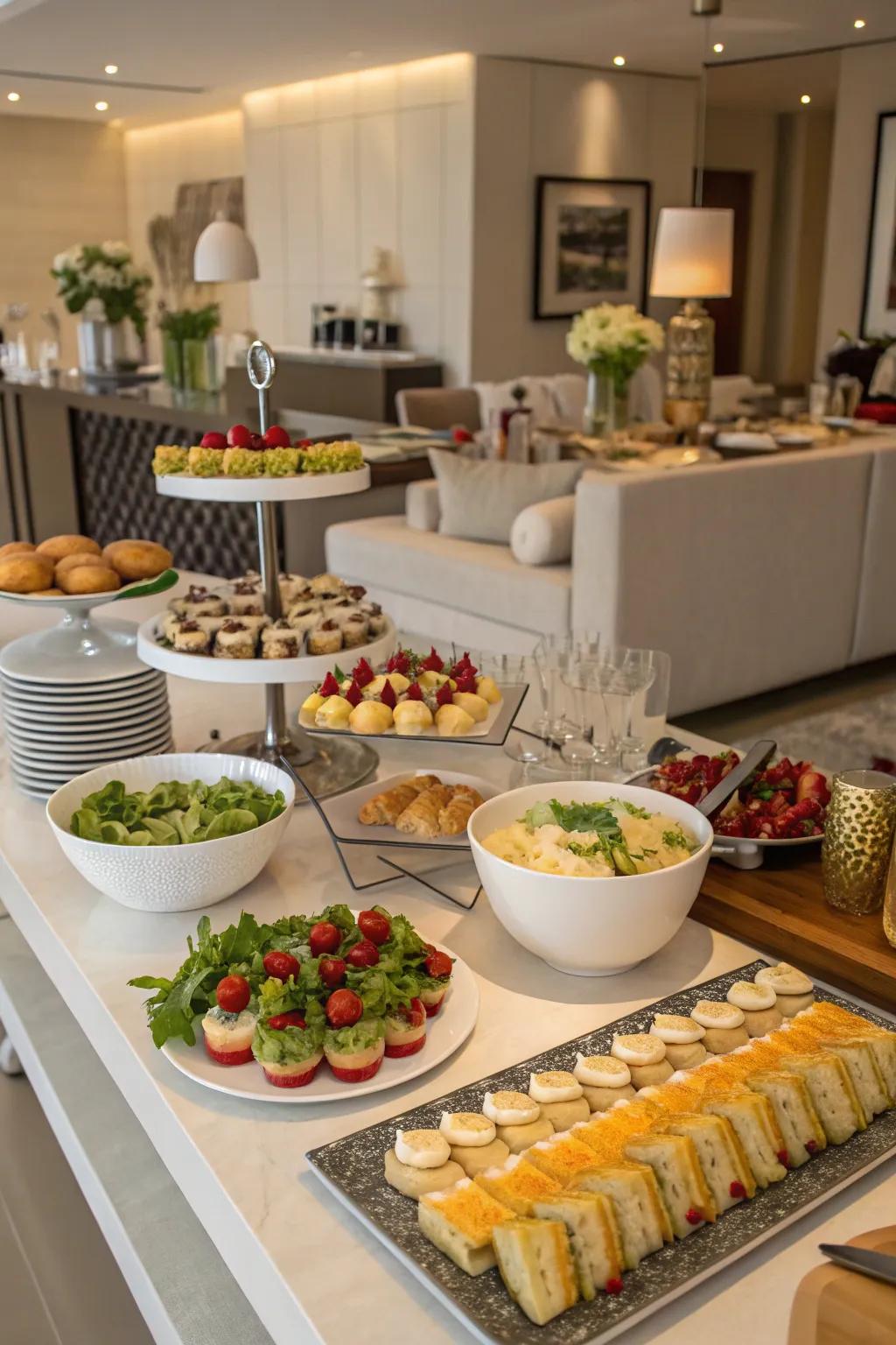 Creative displays turn your buffet into a visual feast.