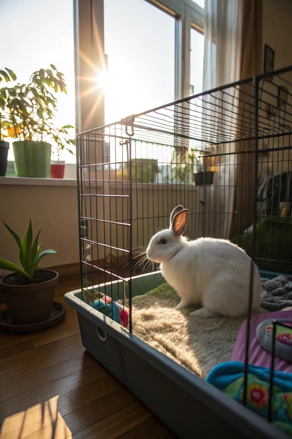 Inherent illumination imparts warmth and cheer to the bunny's space.